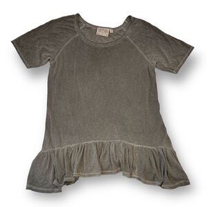 Dantelle Gray Blouse Top Size Small